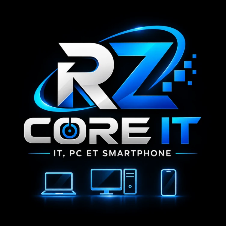 Logo officiel RZ CORE IT, IT PC et Smartphone